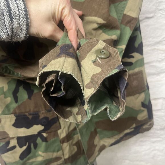 US Marines Military USMC Jacket Woodland Camo Ripstop Utility Jacket Combat - Picture 5 of 9